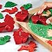 Cake Boss Decorating Tools 4-Piece Christmas Fondant Press Set, Red