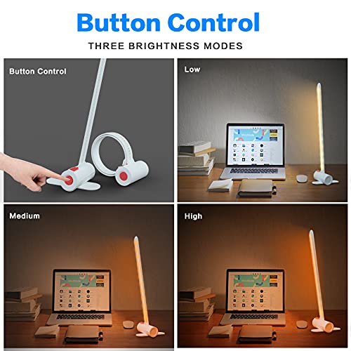 LED Reading Light, Book Light for Reading in Bed, Multifunctional USB Night Light Curlable Desk Lamp with USB Charging Port Suitable for Reading, Knitting, Camping, Repairing