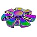 Peak level Hand Spinner Fidget EDC ADHD Focus Toy Ultra Durable High Speed 1-5 Min Spins Precision Kirsite (Rainbow -A)