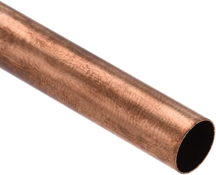sourcing map Copper Round Tube, 8mm OD 0.2mm Wall Thickness 300mm Length Straight Pipe Tubing, 8mm x 0.2mm x 300mm - Image 4