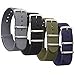 OWNITOW 4 Pack Nylon Watch Bands, Canvas Fabric Ballistic Nylon Watch Straps - Widths 16mm 18mm 20mm or 22mm 24mm