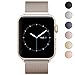 SICCIDEN For Apple Watch Band 42mm, Milanese Mesh Loop Magnetic Closure Clasp Stainless Steel Replacement iWatch Band for Apple Watch Series 3 Series 2 Series 1, Gold