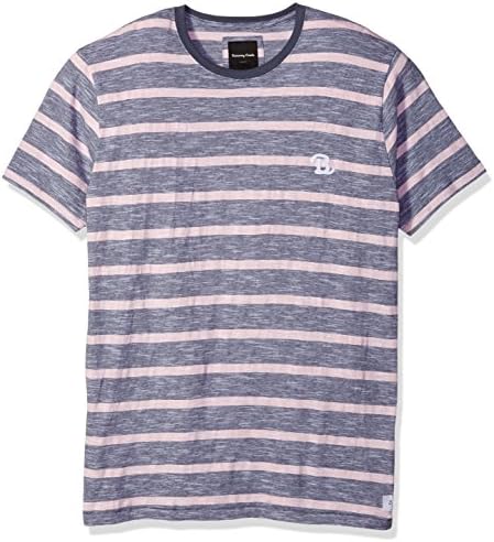Barney Cools Men's B Schooled Tee Stripe, Blue Stripe/Pink, Medium