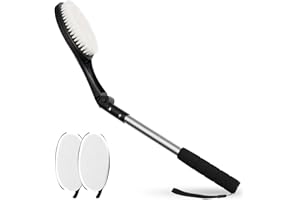 EASACE Body Brush for Back,Lotion Applicator, Long Handle Bath Brush for Showering, Adjustable Head Back Scrubber, Shower Bru