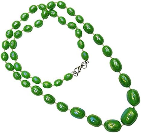 New Collection Fashion Jewelry Green Beaded Necklace Indian Antique Women Chain
