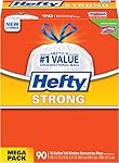 Hefty Strong Trash Bags (Tall Kitchen Drawstring, 13 Gallon, 90 Count)