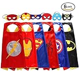 Halloween Superhero Dress 6 Capes and Masks – Dress Up Kids Toys Holiday Gift