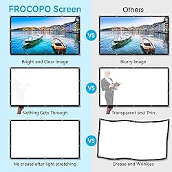 Frocopo 120 inch Projector Screen, 16:9 Foldable