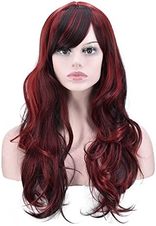 Wiged Black Liquor Hongya Light Oblique Long Curly Hair Liu
