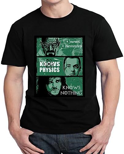 Breaking Bad Vs Big Bang Theory Vs Game Of Thrones Men T Shirt Black 4X-Large
