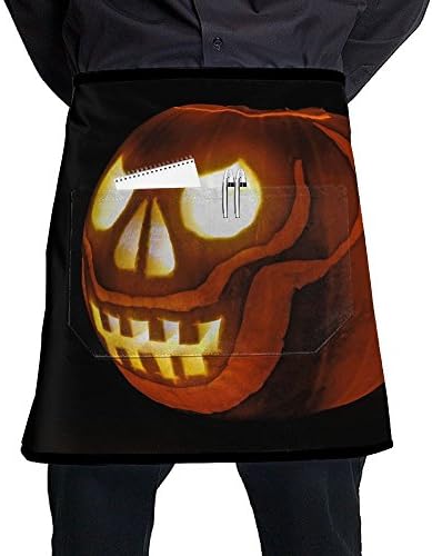 Adult Adjustable Apron With Pockets Pumpkin Lamp Modern Full Print Fashion Design-suitable For Barista Apron,cooking Apron,grilling Apron And Kitchen