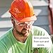 AMSTON Safety Hard Hat, Head Protection, “Keep Cool” Vented Helmet, Fully Adjustable, Low Profile, Cap Style, Type 1 Class C, Construction, ANSI Z89.1, Orange