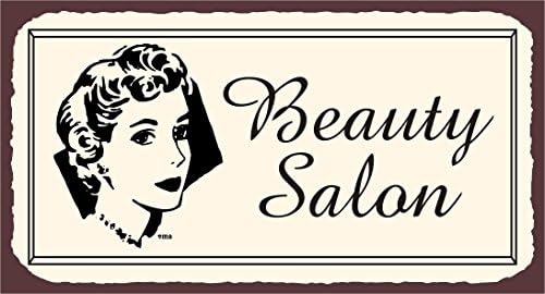 Vintage Metal Art Beauty Salon Hairdresser Barber Retro Tin Sign