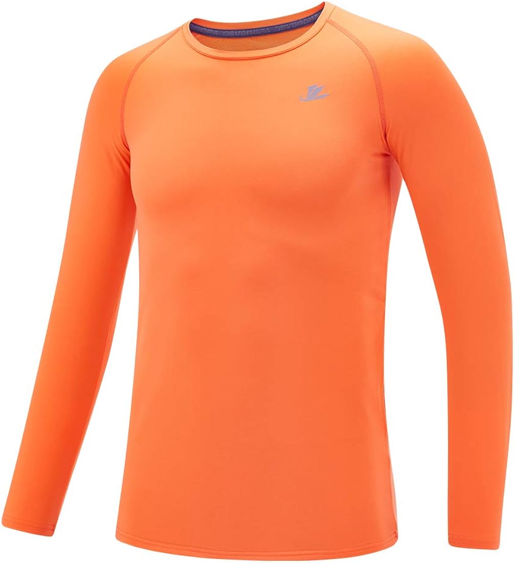 Devoropa Youth Boys Compression Shirt Long Sleeve Football Baseball Undershirt Quick Dry Sports Baselayer: Clothing