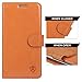 Galaxy S6 Edge Plus Case, SHIELDON Genuine Leather Wallet Case [Slim Fit] Flip Book Case w/ Stand & Credit Card Compartments [Magnetic Flap] for Samsung Galaxy S6 Edge Plus, Brown