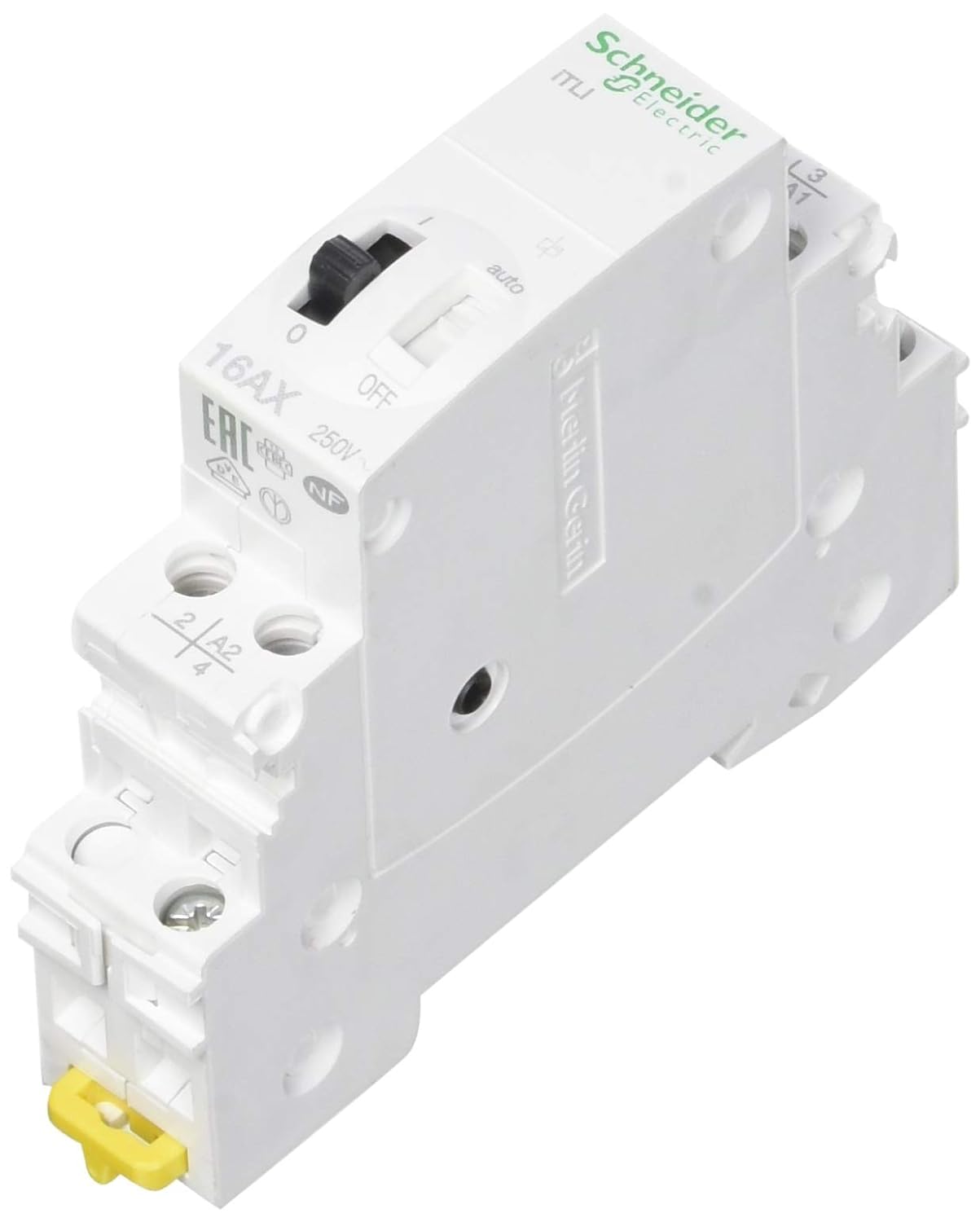 Schneider A9C30815 iTLI 16A 1P 230VAC/110VDC Impulse Relay, White