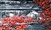 Visual Art Decor Xlarge 7 Pieces Canvas Wall Art Red Trees Forest Red and Gray Waterfall Nature Landscape Picture Prints Modern Home Office Living Room Wall Decoration (70inx32in)