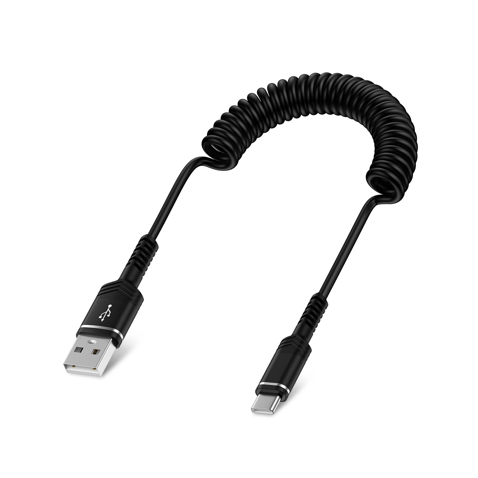 Retractable USB C Charger Car Cable Fast Charging for Samsung Galaxy S25 S26 Ultra/S24 FE/A17/A16/A15/A14/S23/S22/S21/S20,3FT Auto Coiled USB C Carpaly Charger Cable for iPhone 16 Pro Max/15 Pro/15