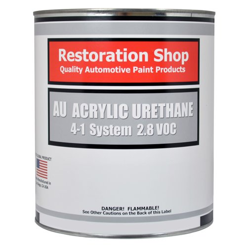 Restoration Shop - Jet Black (Gloss) Acrylic Urethane Auto Paint - Complete Quart Paint Kit - Professional Single Stage High Gloss Automotive, Car, Truck Coating, 4:1 Mix Ratio, 2.8 VOC