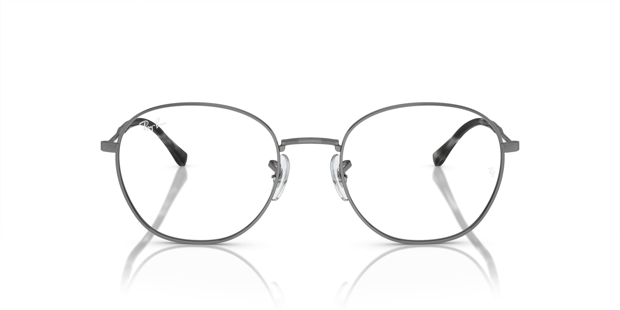 Photo 1 of Ray-Ban RX6509 Round Prescription Eyewear Frames, Gunmetal/Demo Lens, 51 mm