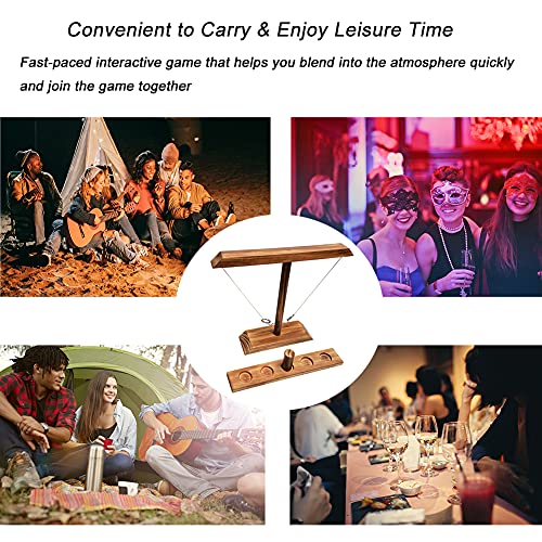 Ring Toss Game for Adults Table Top Hook and Ring Toss Game with Shot