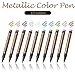 Metallic Markers Paint Pens-Medium Tip Paint Pens Metal Art Permanent Marker Set for Card Making, Painting Rocks, Scrapbooking, Black Paper, Glass,Wood, Ceramics,DIY Craft Kids,10 Colors