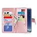 Galaxy S8 Wallet Cas, Samsung Galaxy S8 Case, BENTOBEN PU Leather Flip Folio Case Cover with Card Slots Pockets Wrist Strap Magnet Closure Cute Case Cover for Samsung Galaxy S8, Rose Gold