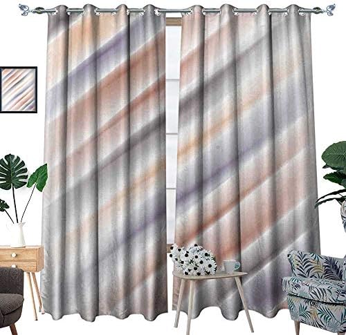 Modern Art Window Curtain Drape Hazy Gradient Digital Pale Color Layout New Counter Culture Artwork Print Decorative Curtains for Living Room Brown Tan Grey