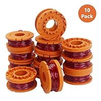 QVQQ Worx Weed Eater String Replacement Trimmer Spool Line String Trimmer Line for Worx WA0010/WG180/WG163 Weed Wacker Spool with WA6531 GT Spool 50006531 String Trimmer Refills 10ft 0.065" (12 PCS)