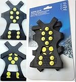 3CERA® Ice Traction Universal Slip-on Stretch fit Snow Ice Spikes Rubber Spikes Grips Cleats 10-Stud Crampons M,L