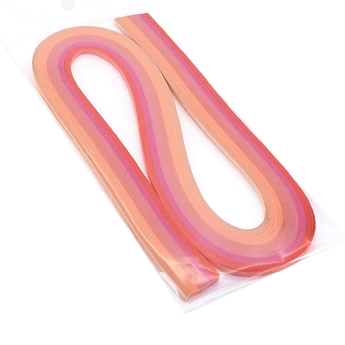 ODETOJOY Quilling Paper Gradient Quilling Strips 5MM Crafts Paper Filigrana Color Ramps Chromatic Crescendo 120pcs Length 21inch (Pink)