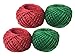 HipGirl Holiday Ribbon and Trim (4x100ft Natural Burlap Jute Twine--Christmas. Art Craft or Industrial Materials)
