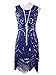 Vijiv Women's 1920's Vintage Gatsby Bead Sequin Art Nouveau Deco Flapper Dress