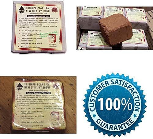 Coconut Palm Natural Coco Coir Brick Block For Soil Plants Grow Gardens 10 oz