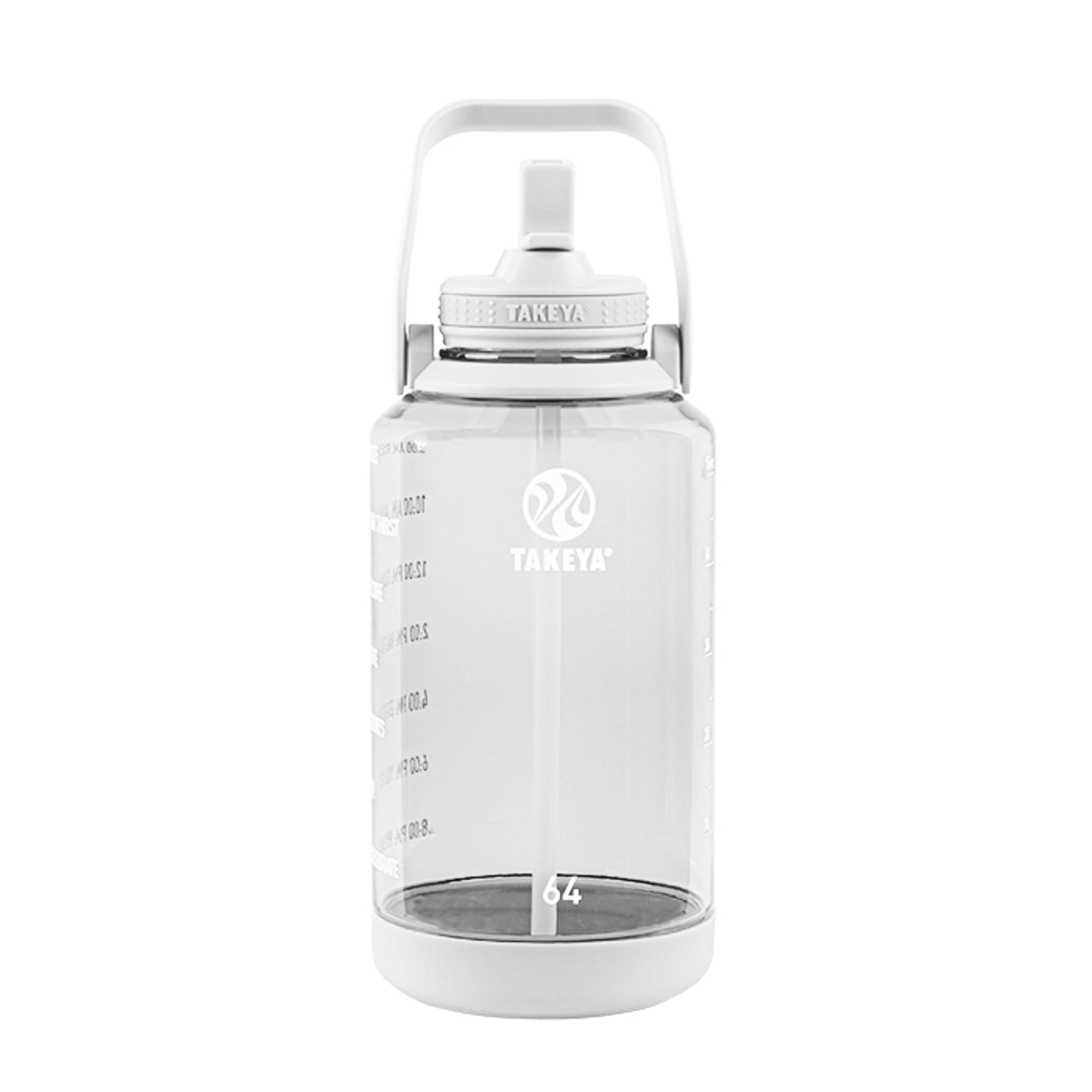 Photo 1 of Takeya Tritan 64 oz Motivational Water Bottle, Cloud White