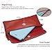 befen Leather Wristlet Wallet Clutch Women Smartphone CrossBody Wallet with Card Slots/Shoulder Strap/Wrist Strap - Jester Red