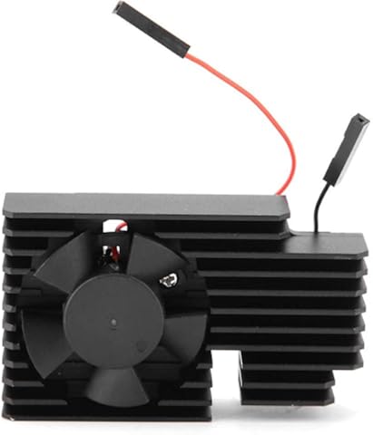 Dpofirs Kit de Ventilador de refrigeración para Raspberry Pi 3B +, Sistema de refrigeración para Raspberry PI 3B +, disipador térmico Carcasa de Armadura Trasera