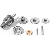 AGFRC A06CLS V2 RC Mini-Z Servo Gear Set with Bearing, Pins Shaft | Replacement Gear Set for A06CLS V2 Servo, Includes Titanium Gears, Ball Bearings, Pin Shafts &amp; Output Shaft, Easy Install