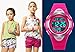 Misskt@ Children Watch Outdoor Sports Kids Boy Girls LED Digital Alarm Stopwatch Waterproof Children's Dress Watches Rose red