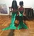 3Pcs Set Kids Girls Mermaid Tail Swimming Bikini Set Swimwear Mono Fin Swim Set (130(9~10 Years),Pink Top+Panties+Green Mermaid Tail+Monofin)