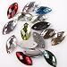 150pcs Colorful Horse Eye Style Sew-on Flatback Embellishment Buttons 7*15mm