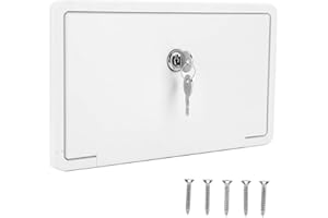 FOKH RV Trailer Electric Power Cord Cable Hatch, UV Resistance Waterproof Camper, Multipurpose Electrical Access Door with Lock for RV, Camper, Trailer, Motorhome, Boat (231x118mm)