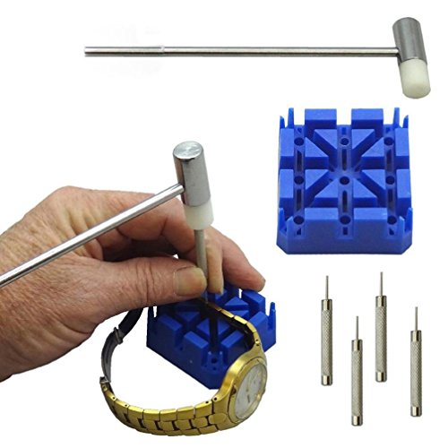 Welcomeuni 6 Piece Watch Band Link Remover Repair Tool Kit Set