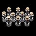 Tinksky 10pcs Bulb Shape Mini Glass Bottles Jars with Cork Wish Note Craft Bottle (Clear)