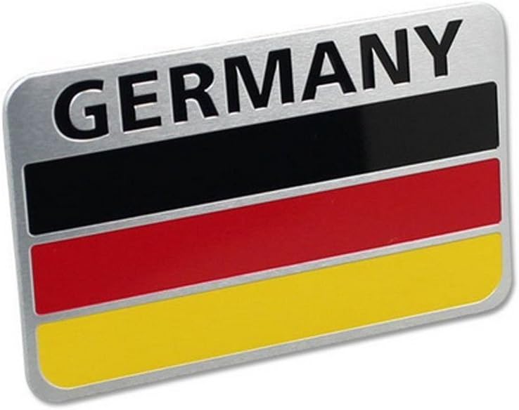 EHAO Generic Car Racing Sports GE Germany Flag Oblong Emblem Badge Decal Sticker