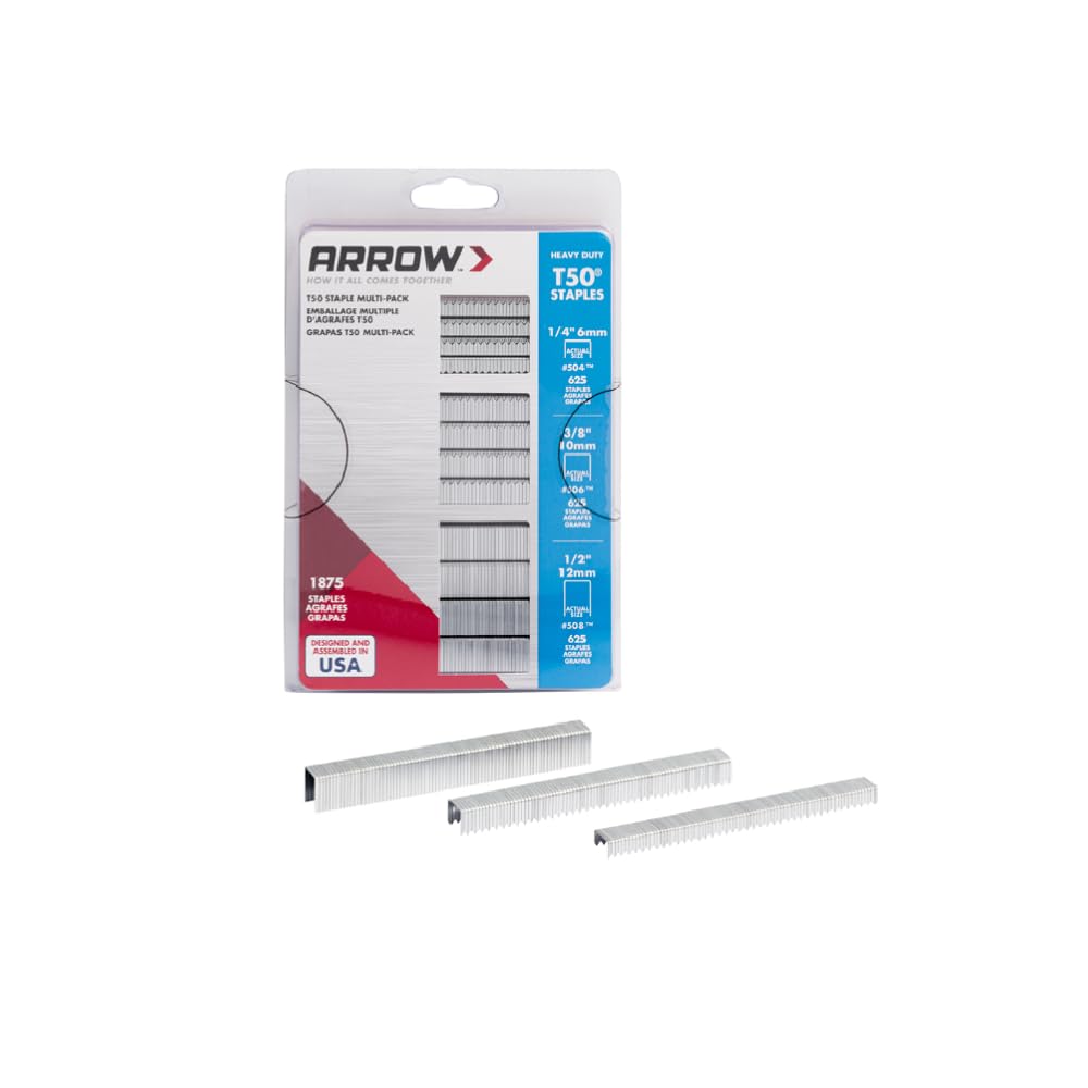 Arrow A50MP T50 Multipack Staples, Steel