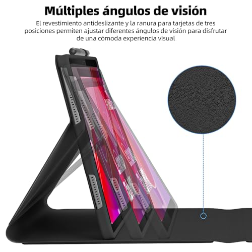 Capa com Teclado para Lenovo Tab M11 2024 11 Polegadas, Layout em Português Brasileiro Teclado com Capa para Lenovo Tablet M11 2024 de 11 Polegadas, Preto