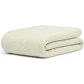 9Threads 100% Cotton Herringbone Weave Blankets, 108" X 90" King, Throw Blanket for Bed, All Season Cotton Blanket, Cozy Blanket,Throws & Bed Blanket, Throw Blanket for Couch, Modern Home Decor -Sage