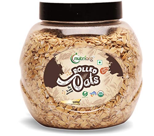 Nutriorg Old Fashioned USDA Certified Organic Rolled Oats, 500g