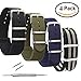 OWNITOW 4 Pack Nylon Watch Bands, Canvas Fabric Ballistic Nylon Watch Straps - Widths 16mm 18mm 20mm or 22mm 24mm